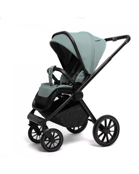 Детская коляска Peppy Monaco 3 в 1 с автокреслом First Mint (зеленый), рама черная