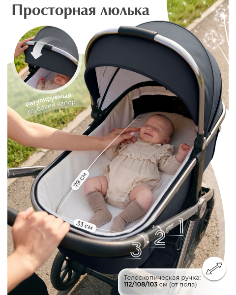 Коляска 3в1 Sweet Baby Verde Blue (Silver Glossy)
