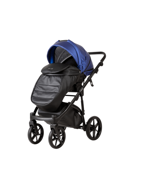 Детская коляска Adamex Nola Deluxe 2 в 1 N-SD13 (СИН. ПЕРЛ. КОЖА + ЧЕРН. КОЖА)