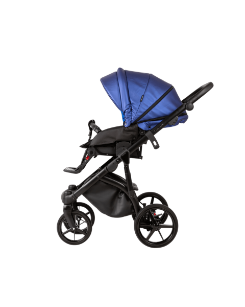Детская коляска Adamex Nola Deluxe 2 в 1 N-SD13 (СИН. ПЕРЛ. КОЖА + ЧЕРН. КОЖА)