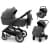 Коляска Agex Prima Pro 3 в 1 с автокреслом i-Safe Black Midnight Grey (Темно-серый)