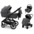 Коляска Agex Prima Pro 3 в 1 с автокреслом i-Safe Black Midnight Grey (Темно-серый)