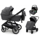 Коляска Agex Prima Pro 3 в 1 с автокреслом i-Safe Black Midnight Grey (Темно-серый)