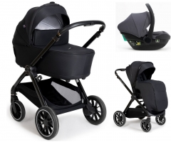 Коляска Agex Prima Pro 3 в 1 с автокреслом i-Team Grey Black (Черный)