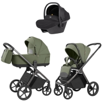 Коляска Carrello Vector 2025 CRL-6551 Nova DK791 Black Line 3 в 1 Field Green