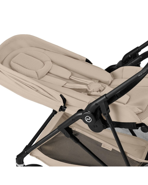 Коляска Cybex Melio Carbon 2026 цвет Almond Beige с дождевиком