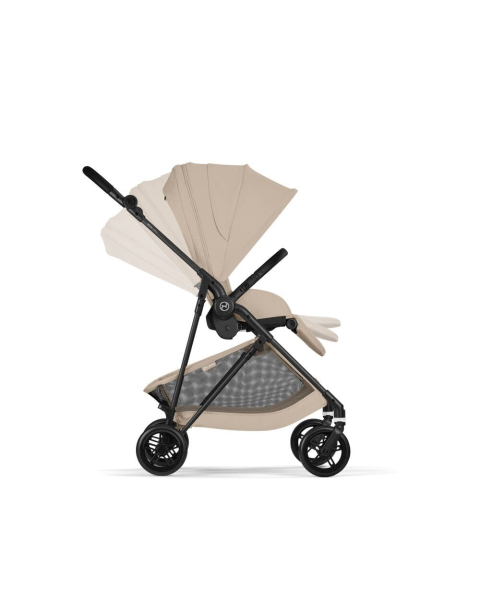 Коляска Cybex Melio Carbon 2026 цвет Almond Beige с дождевиком