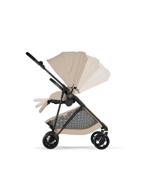 Коляска Cybex Melio Carbon 2026 цвет Almond Beige с дождевиком