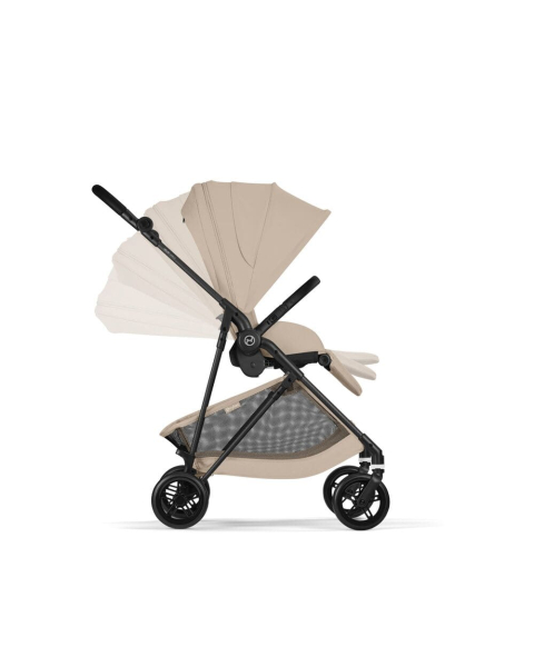 Коляска Cybex Melio Carbon 2026 цвет Almond Beige с дождевиком