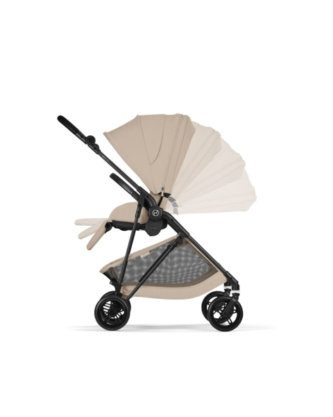 Коляска Cybex Melio Carbon 2026 цвет Almond Beige с дождевиком