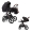 Коляска детская Peppy Monaco thermo (1.0) 2 в 1 Black (черный), рама серо-коричневая