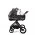 Коляска детская Peppy Monaco thermo 2 в 1 Black (черный), рама серо-коричневая