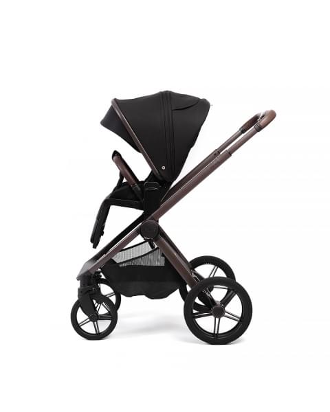 Коляска детская Peppy Monaco thermo 2 в 1 Black (черный), рама серо-коричневая