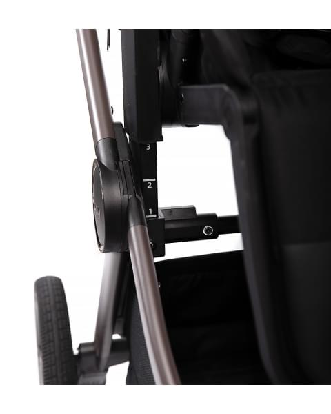 Коляска детская Peppy Monaco thermo 2 в 1 Black (черный), рама серо-коричневая