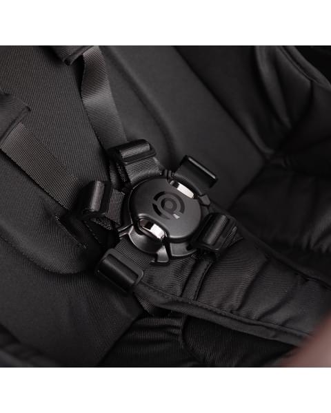 Коляска детская Peppy Monaco thermo 2 в 1 Black (черный), рама серо-коричневая