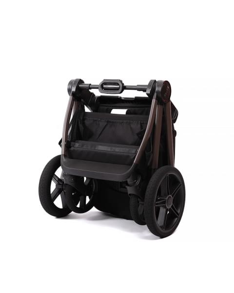 Коляска детская Peppy Monaco thermo 2 в 1 Black (черный), рама серо-коричневая