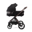 Коляска детская Peppy Monaco thermo 2 в 1 Black (черный), рама серо-коричневая
