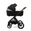 Коляска детская Peppy Monaco thermo 2 в 1 Black (черный), рама серо-коричневая