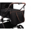 Коляска детская Peppy Monaco thermo 2 в 1 Black (черный), рама серо-коричневая