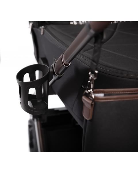 Коляска детская Peppy Monaco thermo 2 в 1 Black (черный), рама серо-коричневая