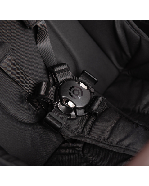 Коляска детская Peppy Soho 2 в 1 Black (черный), рама шоколад