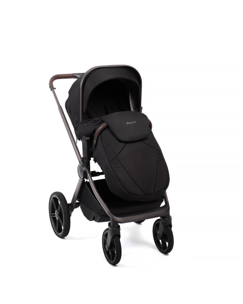 Коляска детская Peppy Soho 2 в 1 Black (черный), рама шоколад