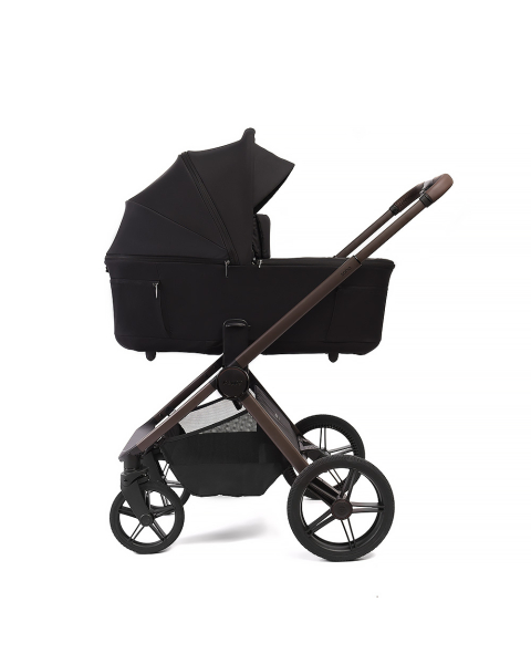 Коляска детская Peppy Soho 2 в 1 Black (черный), рама шоколад