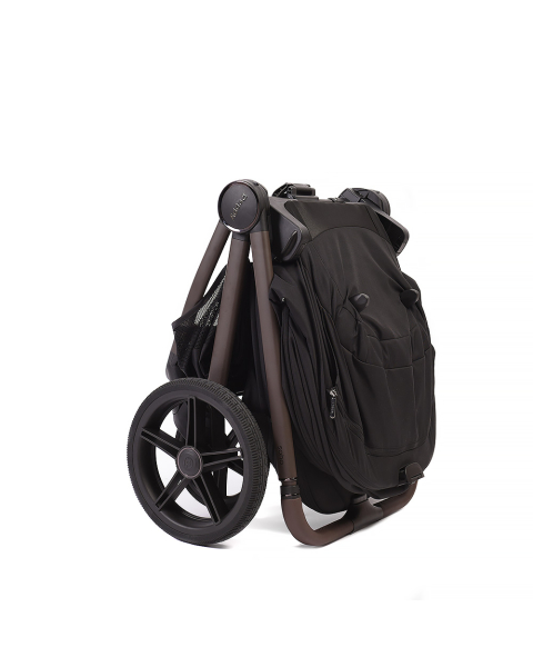 Коляска детская Peppy Soho 2 в 1 Black (черный), рама шоколад