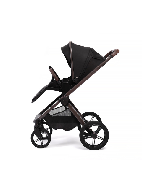 Коляска детская Peppy Soho 2 в 1 Black (черный), рама шоколад