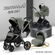 Коляска модульная 3 в 1 Luxmom 888 зеленый