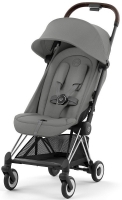 Коляска прогулочная Cybex Coya шасси Chrome Brown, Mirage Grey (Серый)