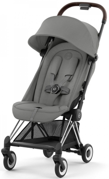Коляска прогулочная Cybex Coya шасси Chrome Brown, Mirage Grey (Серый)