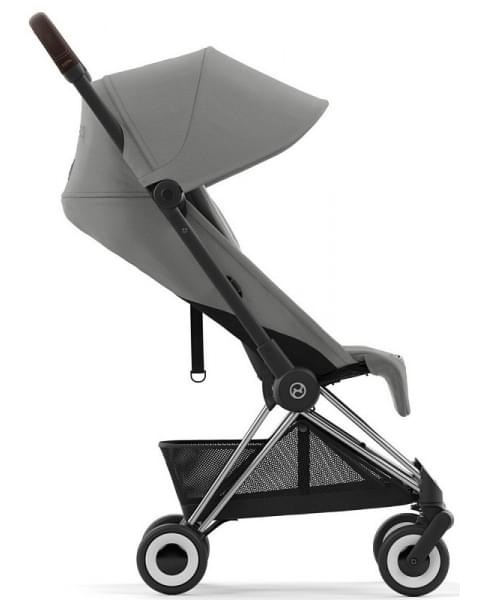 Коляска прогулочная Cybex Coya шасси Chrome Brown, Mirage Grey (Серый)