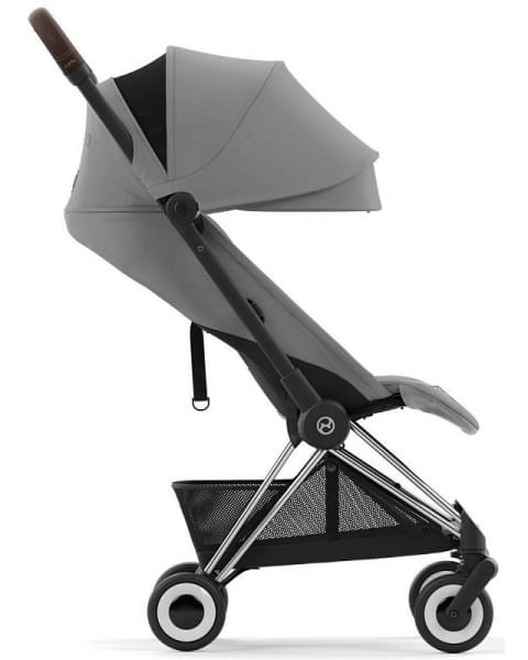 Коляска прогулочная Cybex Coya шасси Chrome Brown, Mirage Grey (Серый)