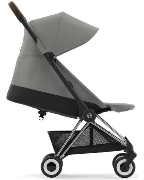 Коляска прогулочная Cybex Coya шасси Chrome Brown, Mirage Grey (Серый)
