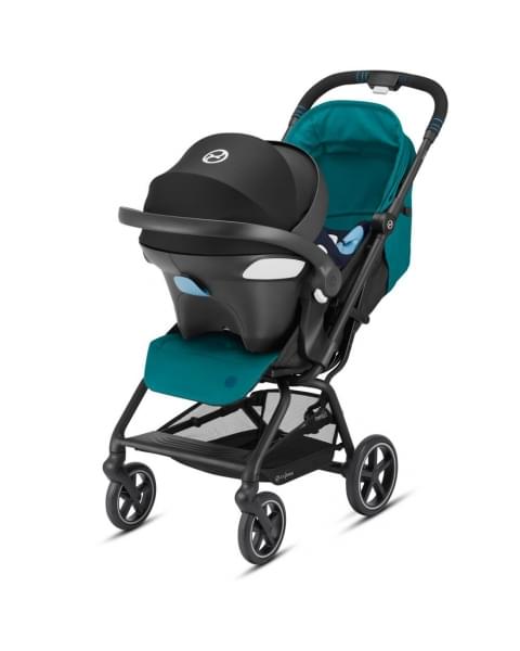 Коляска прогулочная Cybex Eezy S+ 2 BLK (с дождевиком и бампером), Magnolia Pink (Розовый)