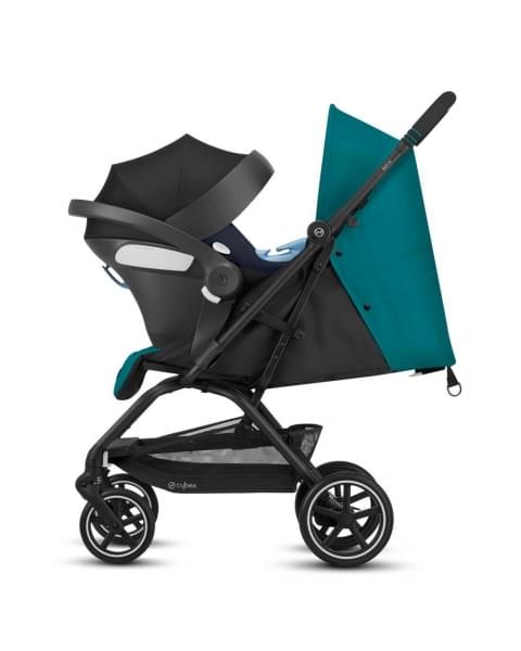 Коляска прогулочная Cybex Eezy S+ 2 BLK (с дождевиком и бампером), Magnolia Pink (Розовый)
