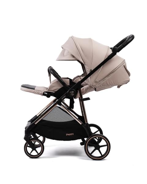 Коляска прогулочная Peppy Amici, Beige / шасси Gold