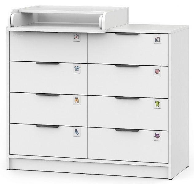 Комод Pituso Kids Optimum ЛДСП Белый-белый