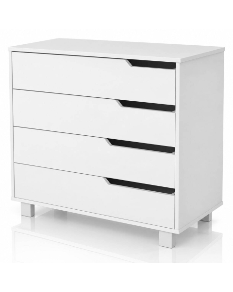 Комод Incanto MARSI 900/4 с органайзером, ЛДСП — белый-белый