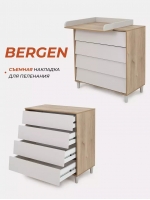Комод пеленальный Rant Bergen 800/4 Crystal beige