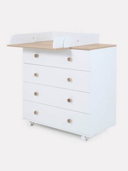 Комод пеленальный Rant Elsa Pro 800/4 с органайзером Cloud white