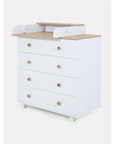 Комод пеленальный Rant Elsa Pro 800/4 с органайзером Cloud white