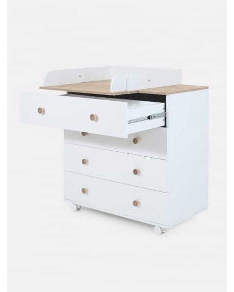 Комод пеленальный Rant Elsa Pro 800/4 с органайзером Cloud white