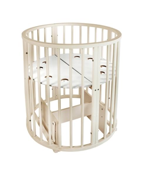 Кровать детская INDIGO Simple 7в1 с поперечным маятником (слоновая кость)