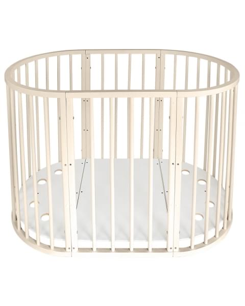 Кровать детская INDIGO Simple 7в1 с поперечным маятником (слоновая кость)