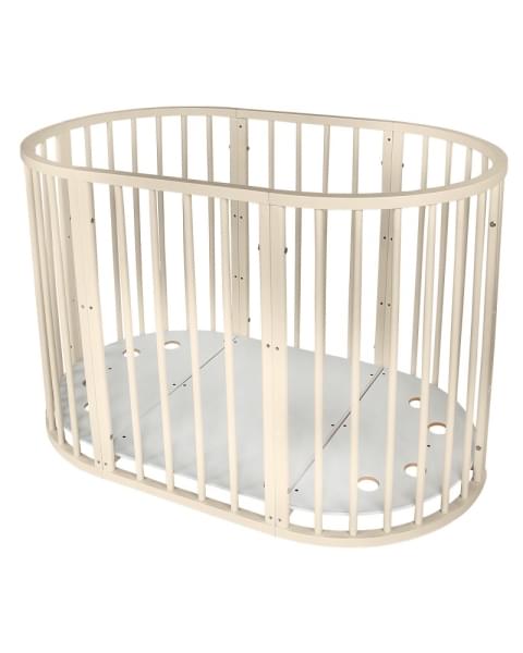 Кровать детская INDIGO Simple 7в1 с поперечным маятником (слоновая кость)