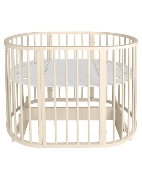 Кровать детская INDIGO Simple 7в1 с поперечным маятником (слоновая кость)