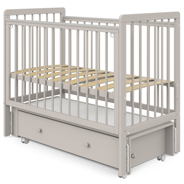 Кровать детская Indigo Vista маятник на колесах, ящик кашемир