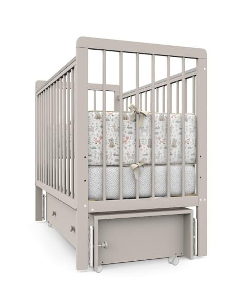 Кровать детская Indigo Vista маятник на колесах, ящик кашемир